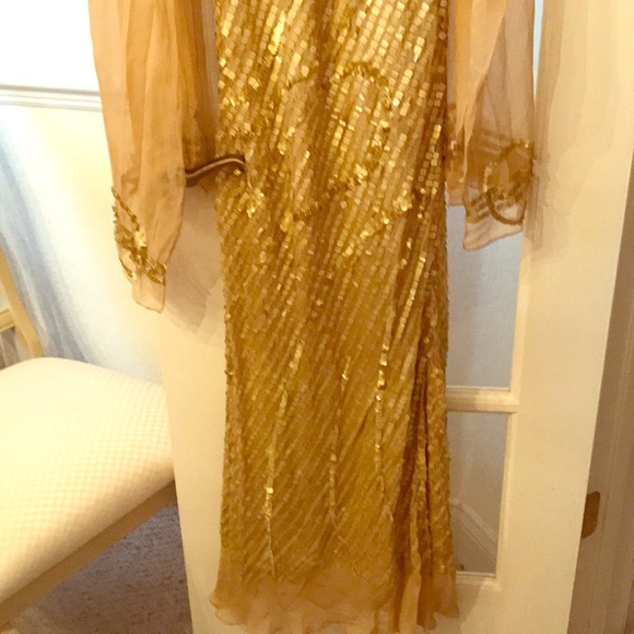 Gold Sequind Gown - Picture 1 of 7